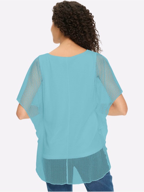 T-shirt à Manches Courtes Joli Motif Ajouré - Taille Standard - Helline - Kiabi