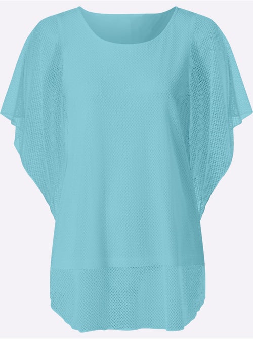 T-shirt à Manches Courtes Joli Motif Ajouré - Taille Standard - Helline - Kiabi