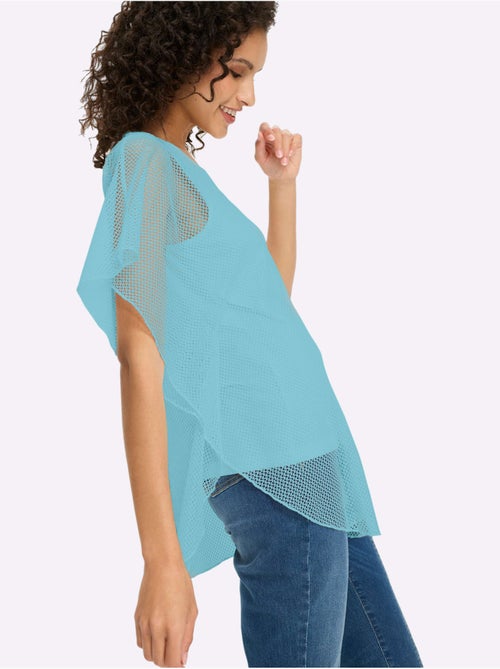 T-shirt à Manches Courtes Joli Motif Ajouré - Taille Standard - Helline - Kiabi