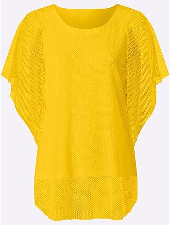T-shirt à manches courtes joli motif ajouré - taille standard - helline