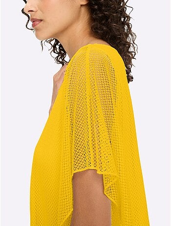 T-shirt à manches courtes joli motif ajouré - taille standard - helline