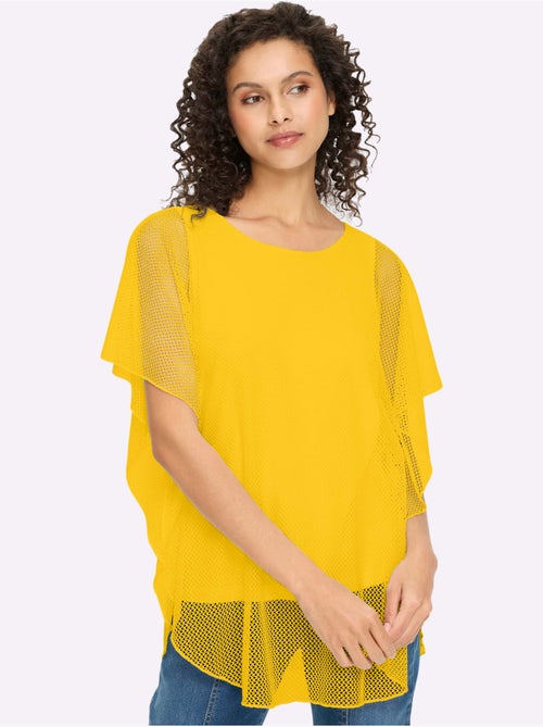 T-shirt à Manches Courtes Joli Motif Ajouré - Taille Standard - Helline - Kiabi