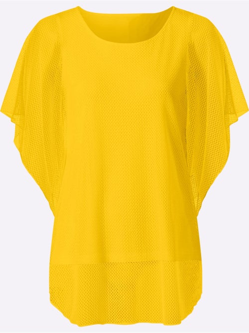 T-shirt à Manches Courtes Joli Motif Ajouré - Taille Standard - Helline - Kiabi