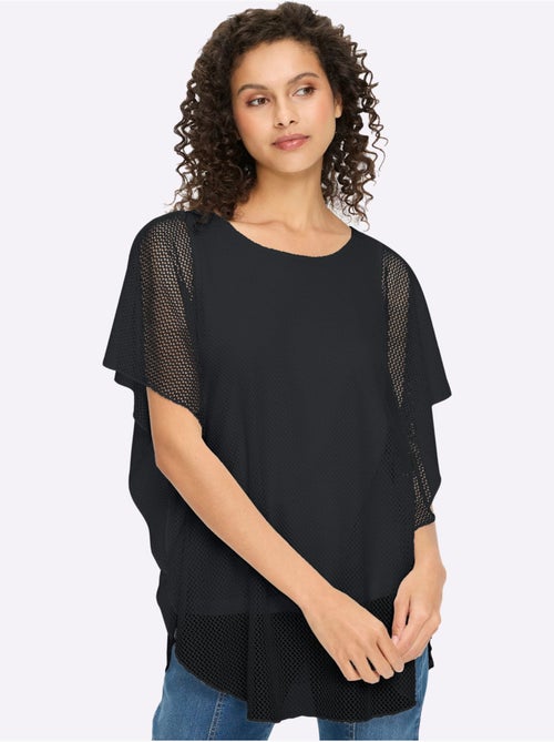 T-shirt à Manches Courtes Joli Motif Ajouré - Taille Standard - Helline - Kiabi