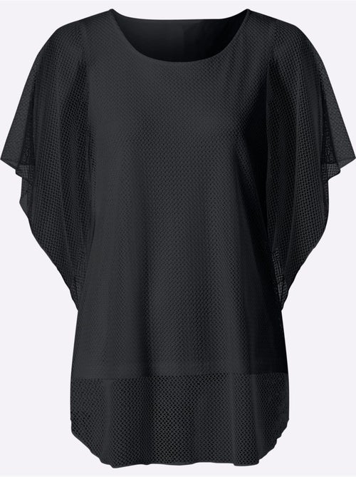 T-shirt à Manches Courtes Joli Motif Ajouré - Taille Standard - Helline - Kiabi