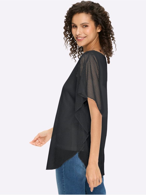 T-shirt à Manches Courtes Joli Motif Ajouré - Taille Standard - Helline - Kiabi