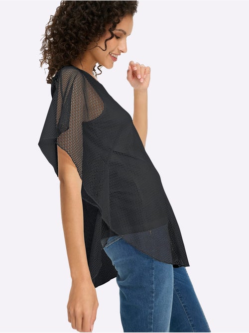 T-shirt à Manches Courtes Joli Motif Ajouré - Taille Standard - Helline - Kiabi
