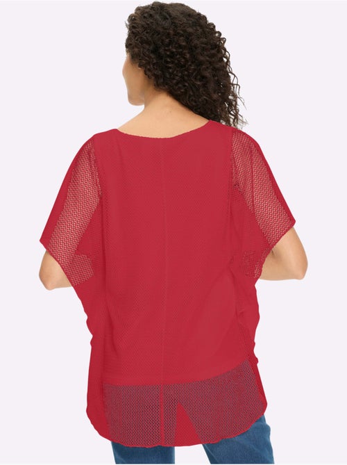 T-shirt à Manches Courtes Joli Motif Ajouré - Taille Standard - Helline - Kiabi T-shirt à Manches Courtes Joli Motif Ajouré - Taille Standard - Helline - Kiabi