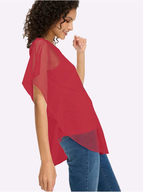 T-shirt à Manches Courtes Joli Motif Ajouré - Taille Standard - Helline - Kiabi T-shirt à Manches Courtes Joli Motif Ajouré - Taille Standard - Helline - Kiabi