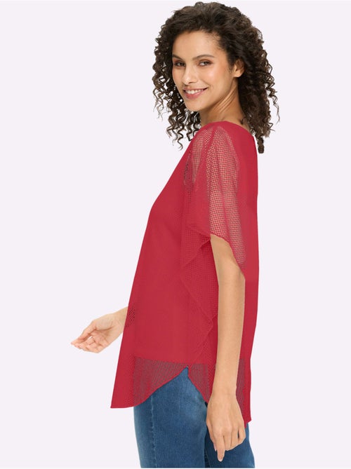 T-shirt à Manches Courtes Joli Motif Ajouré - Taille Standard - Helline - Kiabi T-shirt à Manches Courtes Joli Motif Ajouré - Taille Standard - Helline - Kiabi
