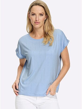 T-shirt à Manches Courtes Jolies Pierres Brillantes Fantaisie - Taille Standard - Helline