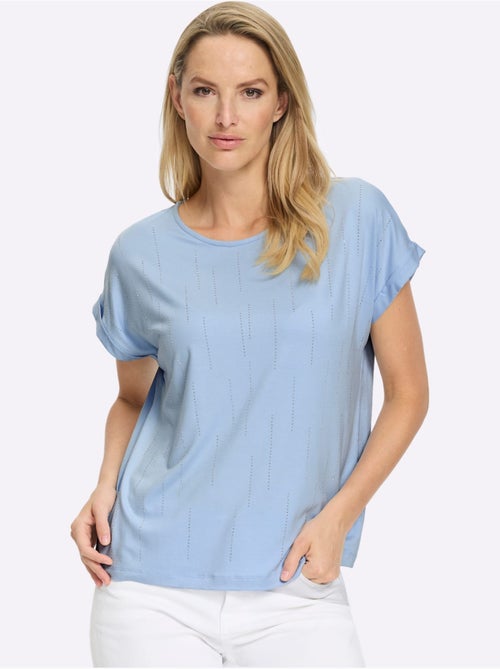 T-shirt à Manches Courtes Jolies Pierres Brillantes Fantaisie - Taille Standard - Helline - Kiabi T-shirt à Manches Courtes Jolies Pierres Brillantes Fantaisie - Taille Standard - Helline - Kiabi