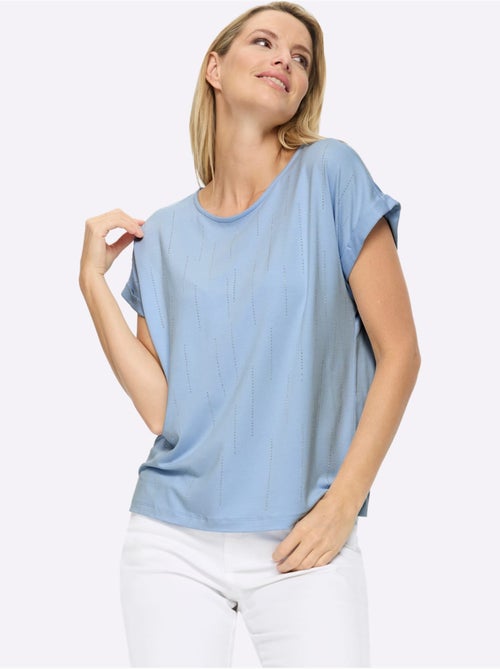 T-shirt à Manches Courtes Jolies Pierres Brillantes Fantaisie - Taille Standard - Helline - Kiabi T-shirt à Manches Courtes Jolies Pierres Brillantes Fantaisie - Taille Standard - Helline - Kiabi