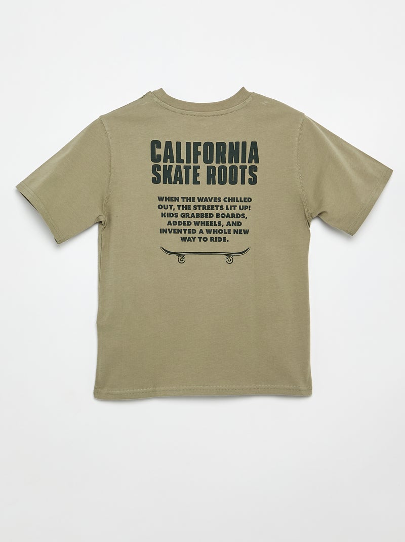 T-shirt à manches courtes Kaki - Kiabi
