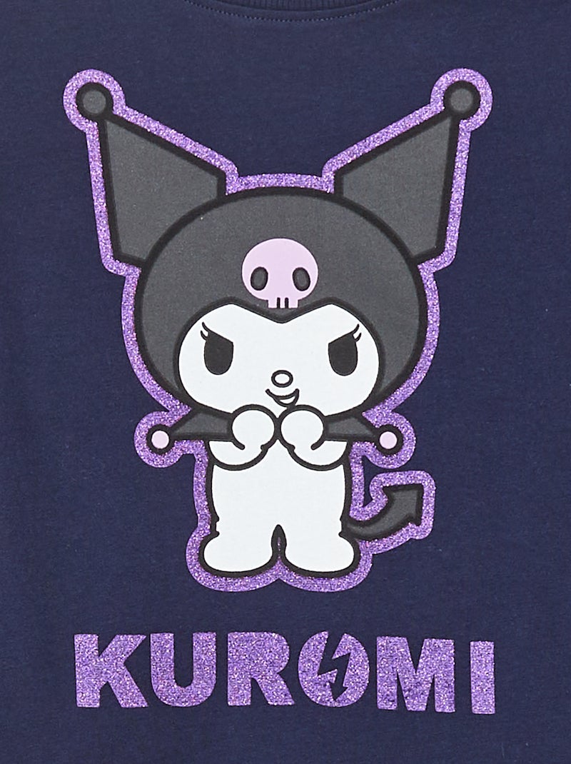 T-shirt forme boîte à manches courtes Hello Kitty pour fille