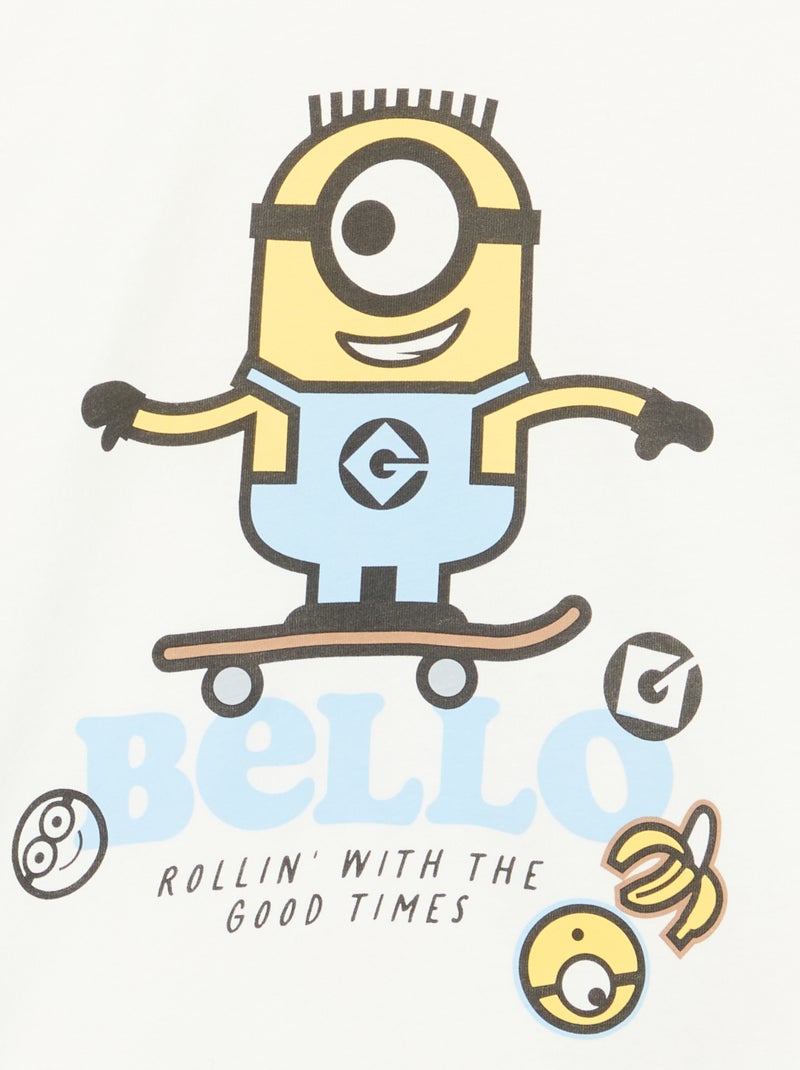 T-shirt à manches courtes 'Les Minions' Blanc - Kiabi