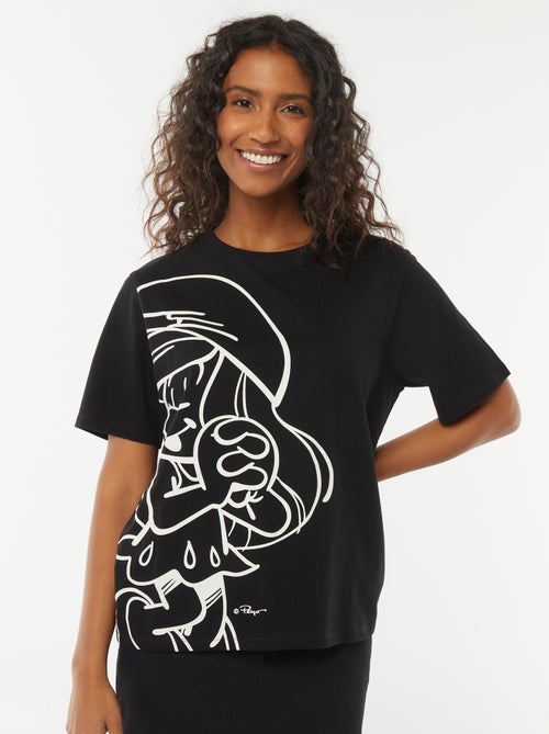 T-shirt à manches courtes 'Les Schtroumpf' - Kiabi