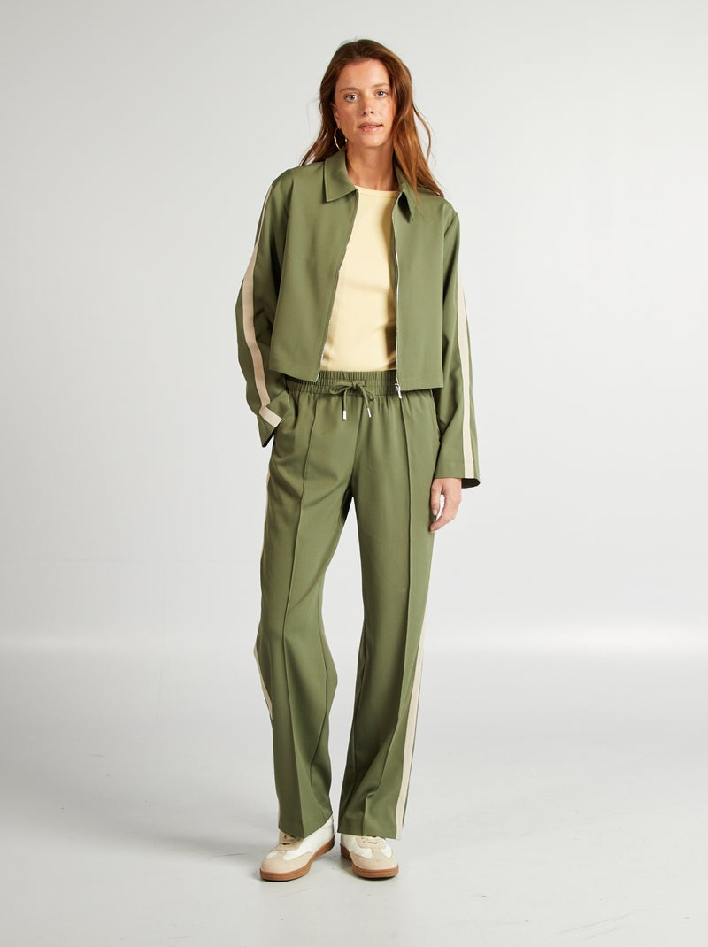 T-shirt à manches courtes maille côtelée JAUNE - Kiabi