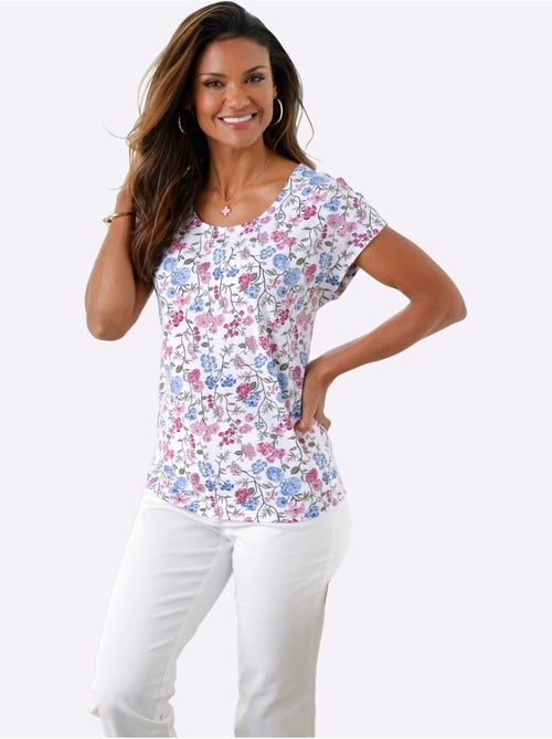 T-shirt à Manches Courtes Mancherons - Taille Standard - Moda Vilona - Kiabi T-shirt à Manches Courtes Mancherons - Taille Standard - Moda Vilona - Kiabi