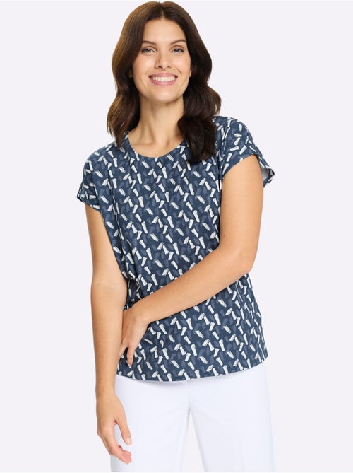 T-shirt à Manches Courtes Mancherons Tendance - Taille Standard - Moda Vilona - Kiabi T-shirt à Manches Courtes Mancherons Tendance - Taille Standard - Moda Vilona - Kiabi