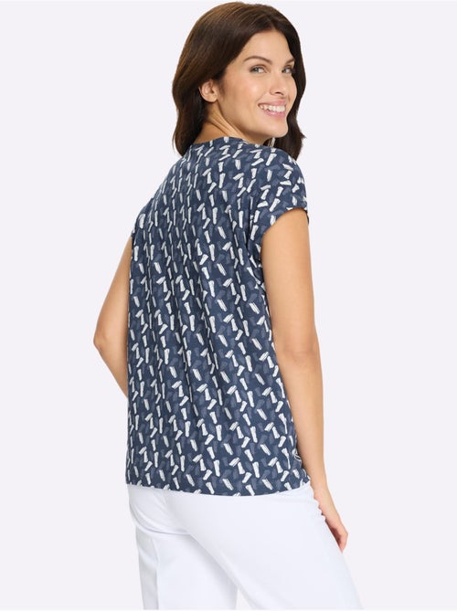 T-shirt à Manches Courtes Mancherons Tendance - Taille Standard - Moda Vilona - Kiabi T-shirt à Manches Courtes Mancherons Tendance - Taille Standard - Moda Vilona - Kiabi