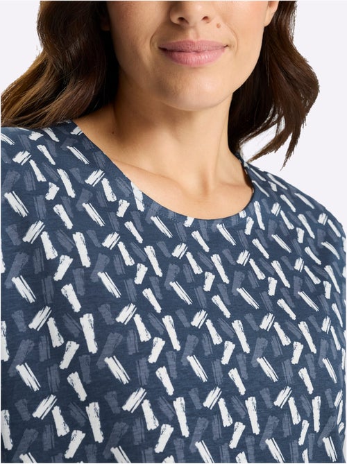 T-shirt à Manches Courtes Mancherons Tendance - Taille Standard - Moda Vilona - Kiabi T-shirt à Manches Courtes Mancherons Tendance - Taille Standard - Moda Vilona - Kiabi