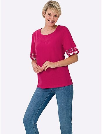 T-shirt à Manches Courtes Manches Courtes Légèrement élargies - Taille Standard - Moda Vilona