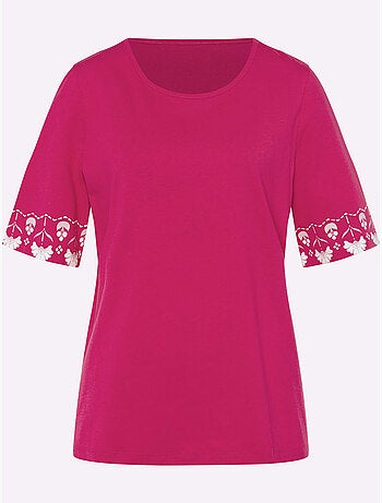 T-shirt à Manches Courtes Manches Courtes Légèrement élargies - Taille Standard - Moda Vilona