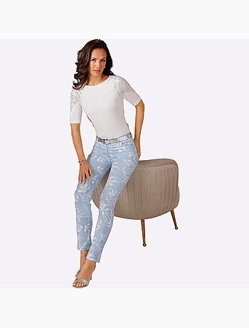 T-shirt à Manches Courtes Mélange Coton Et Lyocell De Qualité - Taille Standard - helline