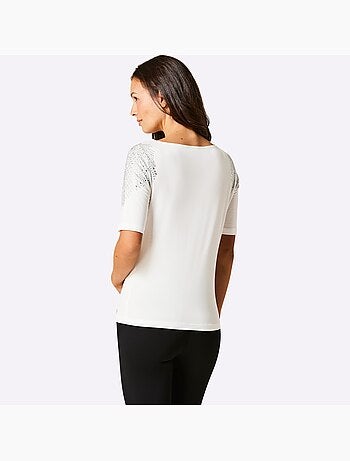 T-shirt à Manches Courtes Mélange Coton Et Lyocell De Qualité - Taille Standard - helline