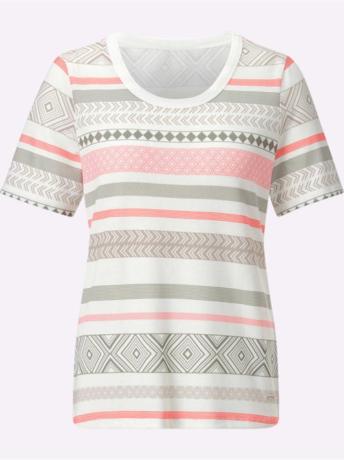 T-shirt à Manches Courtes Mélange De Viscose Doux - Taille Standard - Witt - Kiabi T-shirt à Manches Courtes Mélange De Viscose Doux - Taille Standard - Witt - Kiabi