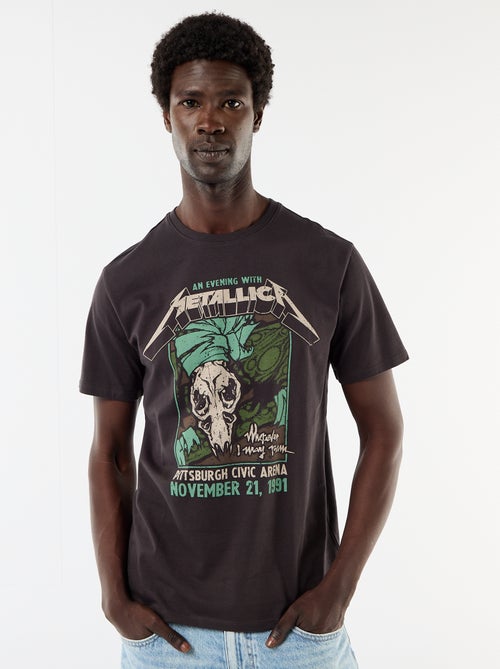 T-shirt à manches courtes 'Metallica' - Kiabi