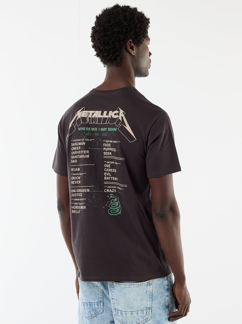 T-shirt à manches courtes 'Metallica' Noir - Kiabi