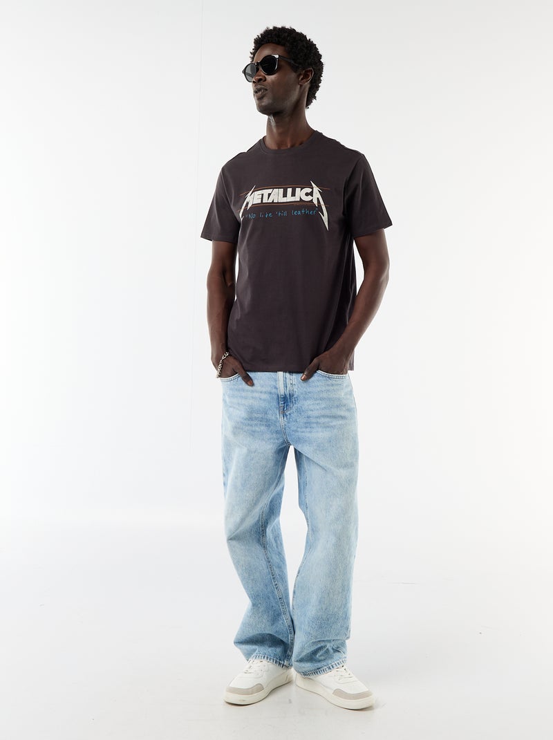 T-shirt à manches courtes 'Metallica' Noir - Kiabi