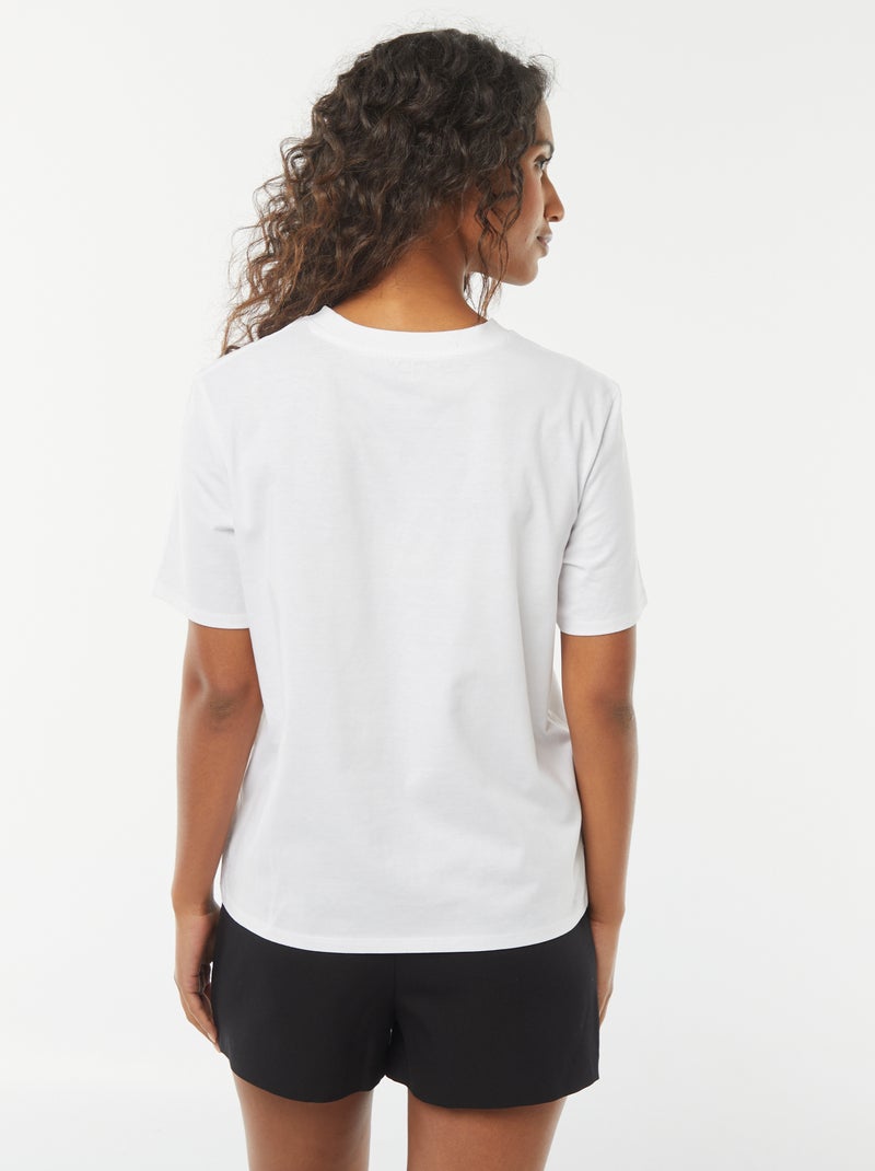 T-shirt à manches courtes 'Mickey' 'Disney' Blanc - Kiabi
