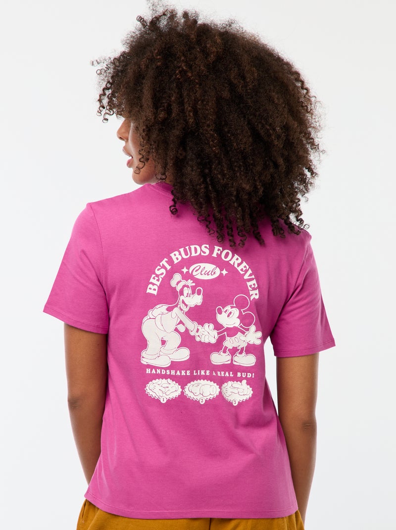 T-shirt à manches courtes 'Mickey' 'Disney' Rose - Kiabi