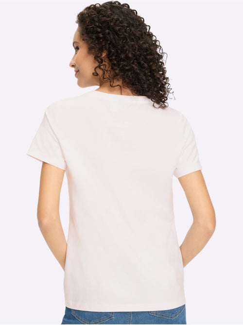 T-shirt à Manches Courtes Motif Imprimé - Taille Standard - Helline - Kiabi T-shirt à Manches Courtes Motif Imprimé - Taille Standard - Helline - Kiabi