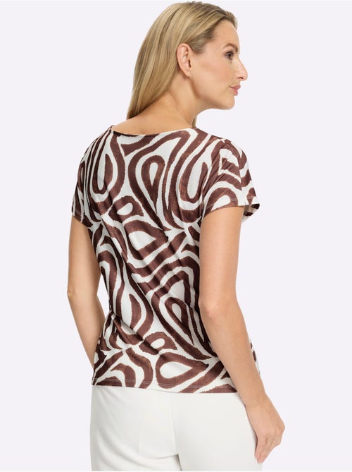 T-shirt à Manches Courtes Motif Imprimé Exclusif - Taille Standard - Helline - Kiabi T-shirt à Manches Courtes Motif Imprimé Exclusif - Taille Standard - Helline - Kiabi