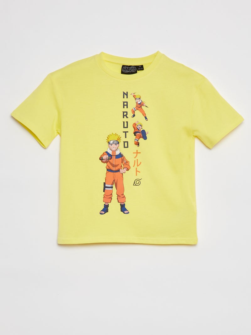 T-shirt à manches courtes 'Naruto' jaune - Kiabi