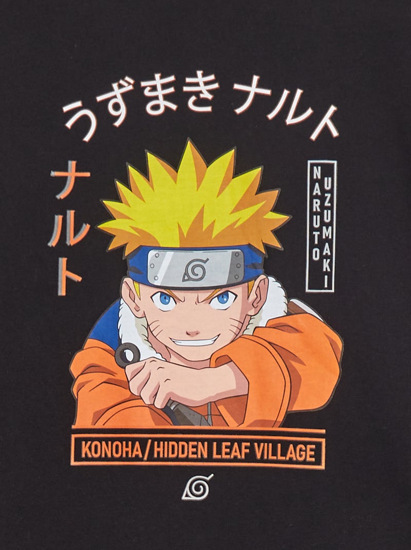 T-shirt à manches courtes 'Naruto' Noir - Kiabi