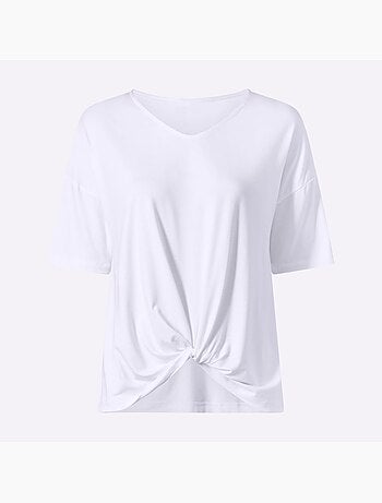 T-shirt à Manches Courtes Nœud Décoratif Tendance - Taille Standard - helline