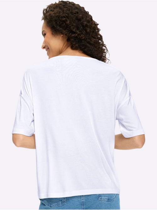 T-shirt à Manches Courtes Nœud Décoratif Tendance - Taille Standard - helline - Kiabi