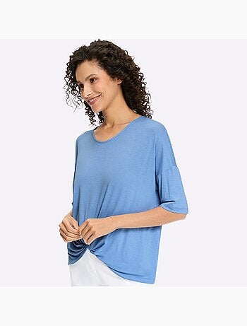 T-shirt à Manches Courtes Nœud Décoratif Tendance - Taille Standard - helline