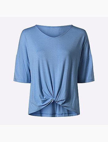 T-shirt à Manches Courtes Nœud Décoratif Tendance - Taille Standard - helline