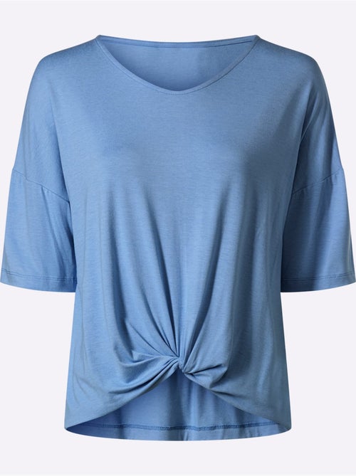 T-shirt à Manches Courtes Nœud Décoratif Tendance - Taille Standard - helline - Kiabi