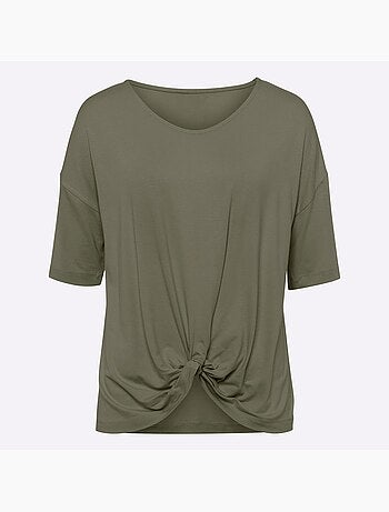 T-shirt à Manches Courtes Nœud Décoratif Tendance - Taille Standard - helline