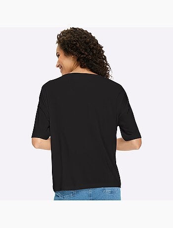 T-shirt à Manches Courtes Nœud Décoratif Tendance - Taille Standard - helline