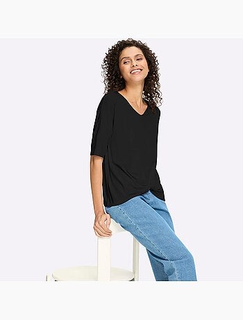 T-shirt à Manches Courtes Nœud Décoratif Tendance - Taille Standard - helline