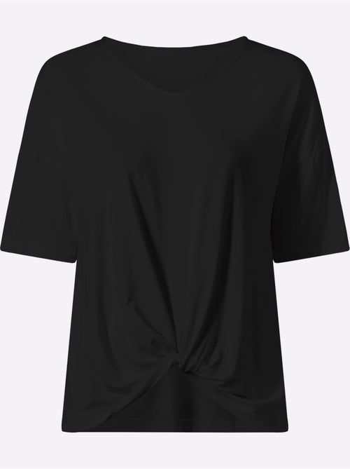 T-shirt à Manches Courtes Nœud Décoratif Tendance - Taille Standard - helline - Kiabi