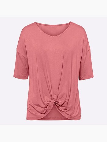 T-shirt à Manches Courtes Nœud Décoratif Tendance - Taille Standard - helline